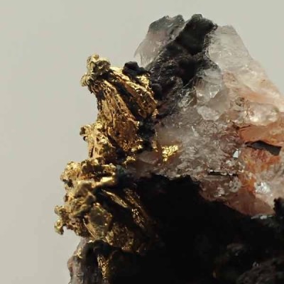 Minerales especiales de colección Oro sobre Cuarzo - Mi561