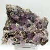Amethyst quartz, Laumontite