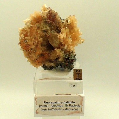 Fluorapatite, Stilbite Mi297 Fluorapatite, Stilbite Mi297