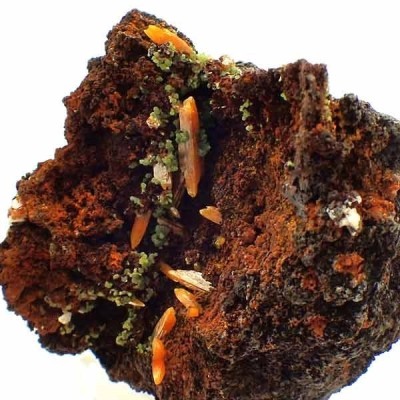 Wulfenita con Mimetita Wulfenita con Mimetita