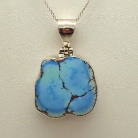 Turquoise Pendant-Sterling silver