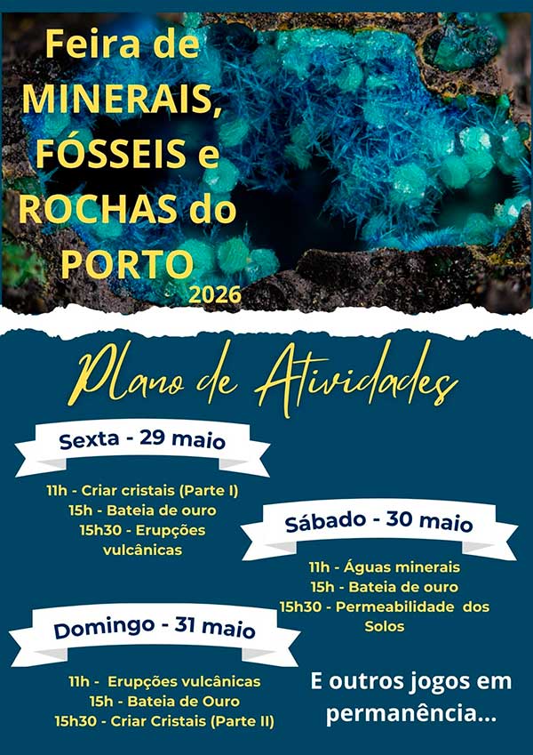 Programa Feria Minerales y Fósiles Oporto 2026